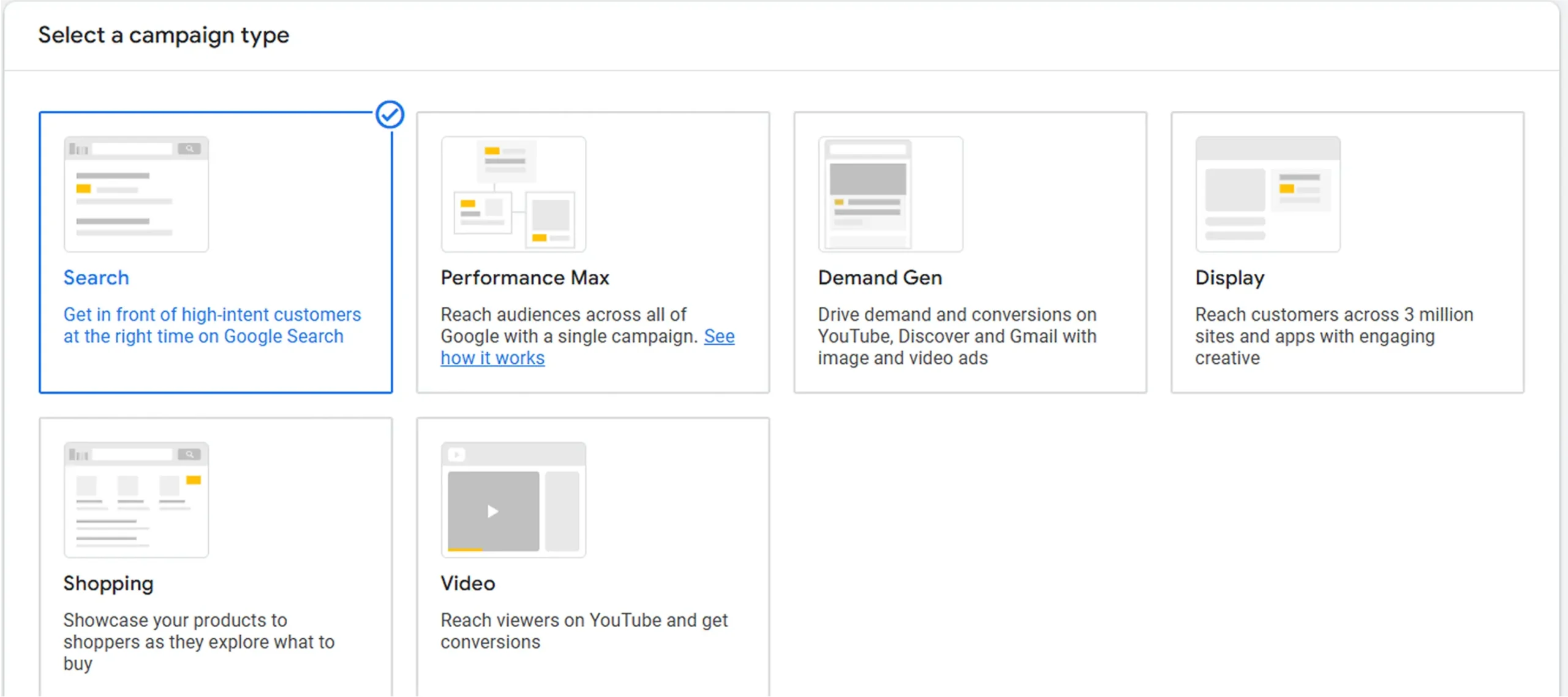 types of google ads